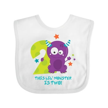 Inktastic Monster 2nd Birthday Boys or Girls Baby Bib