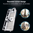 thumbnail image 3 of Kitchen Bathroom Shower Shelf Rectangle Detachable Lifting Storage Tray Rack Plastic Holder, 3 of 10