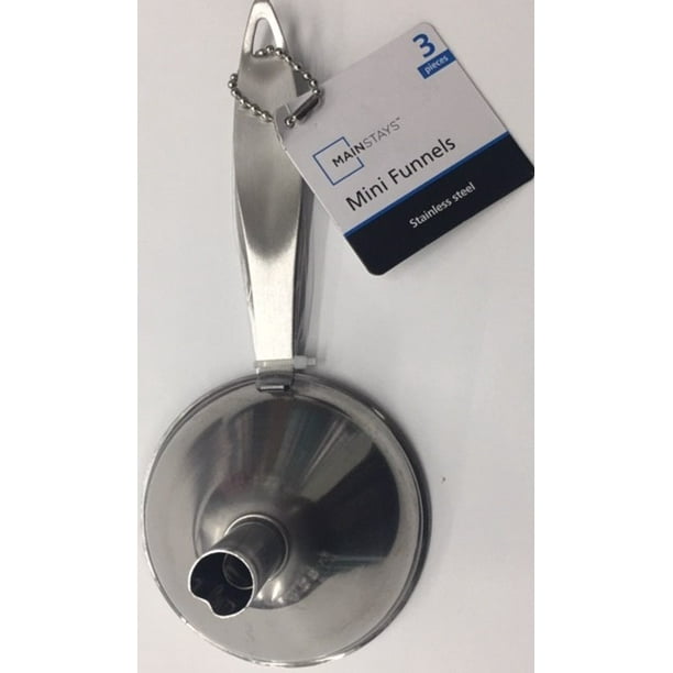 Mainstays Stainless Steel Mini Funnels, 3 Piece