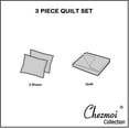 thumbnail image 6 of Chezmoi Collection Yuma 3-Piece 100% Cotton Quilt Set King Size, White, Modern Geometric Rectangle Stitched Quilt Washed Cotton Bedspread Set for All Season, 6 of 6