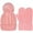 Pink(Hat+Gloves), variant on Whiteleopard Women's Winter Gloves Warm Lining Mittens- Cozy Wool Knit Thick Gloves Novelty Mittens Cold Weather