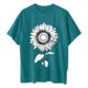 thumbnail image 3 of Fiudx Ofertas Del Día Blusa Informal de Manga Corta con Estampado de Cuello Redondo para Mujer, 3 of 3