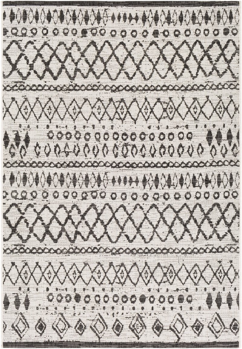 Mark&Day Outdoor Area Rugs, 12x15 Meppen Bohemian Indoor/Outdoor White Area Rug (12' x 15