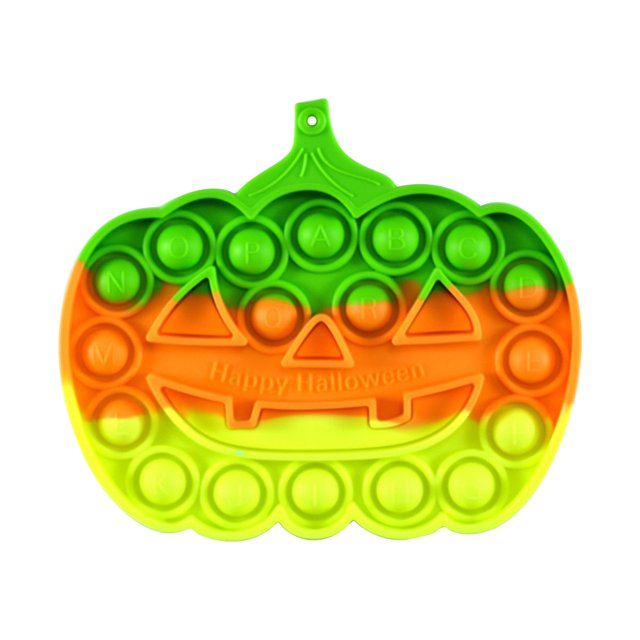Push Bubble Toy Tie Dye Halloween Pumpkin (el Tamaño Mínimo Es 30 Mezclar Lotes Selección Especial Al Realizar El Pedido) (tres Colores en Una Combinación Horizontal)