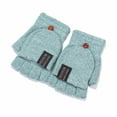 thumbnail image 4 of Gants Convertibles Chauds Tricotés pour Hommes avec Demi-Doigt Design Convertible Sans Doigts pour Activités Extérieures, 4 of 4