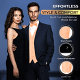 thumbnail image 3 of Oliver George 2pc Men's Solid Formal Suit Vest Waistcoat Tuxedo Dress Vest and Bowtie Set for Suit or Tuxedo Peach 4X-Large, 3 of 5