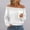 *White, variant on ClodeEU Women's Off the Shoulder Long Sleeve Sweatshirt,Casual Loose Pullover Top Army Green,Women's Plus L