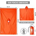 thumbnail image 6 of SaphiRose Hooded Rain Poncho for Adult with Pocket, Waterproof Lightweight Unisex Raincoat for Hiking Camping Emergency, 6 of 6