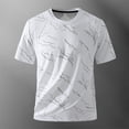 thumbnail image 2 of IhhxPro Men's Short Sleeve Lightning Print T-Shirt Quick-Dry Moisture-Wicking Summer Sport Tee Casual Athletic Fit Lightweight Gym Workout Running XS-2XL, 2 of 8