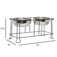thumbnail image 2 of 10" Wrought Iron Stand with Double Stainless Steel Feeder Bowls, 2 of 6