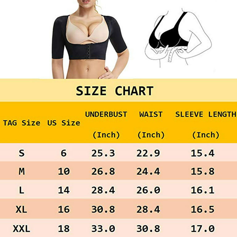 SHAPERIN Upper Arm Shaper Post Surgical Slimmer Compression Sleeves  Humpback Posture Corrector Tops Shapewear for Women