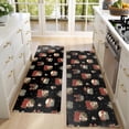 thumbnail image 4 of Kitchen Rugs Sets Of 2,Black Skull Flower Mushroom Pattern Anti Fatigue Kitchen Mat Rugs Non Slip Washable,Decorative Kitchen Floor Mats for Kitchen,Sink,Laundry,17"X47", 4 of 5