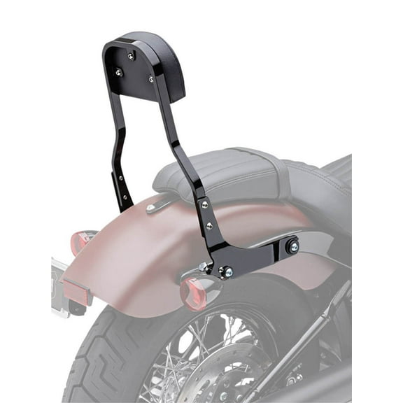 Cobra Detachable 14" High Square Pad Black Sissy Bar Backrest Kit (602-2049B)