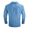 thumbnail image 4 of Yungyresw Denim Shirt Men Vintage Washed Casual Button Down Shrits Relaxed Fit Long Sleeve Workwear Shirt for Weekend, 4 of 4