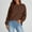 Brown, variant on Women 's Chest Pocket Sweatshirts, Oversized Round-Neck Pullover Hoodies, Fall and Winter Causual Outfits