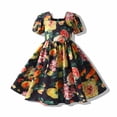 thumbnail image 1 of LOVZFMLL Girls' Summer Waist Tie Color Button Short Sleeve Round Neck Dress, 1 of 9