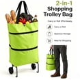 thumbnail image 6 of 2-in-1 Foldable Shopping Bag with Wheels, 23 Liters Portable Shopping Cart,Waterproof Oxford Fabric, Foldable Grocery Bag for Shopping, Travel, 6 of 9