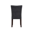 thumbnail image 4 of Weston Home Ayana Classic Parsons Dining Side Chair Chair, Dark Gray/Espresso (Set of 2), 4 of 8