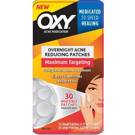 acne oxy patches overnight reducing invisible 30ct