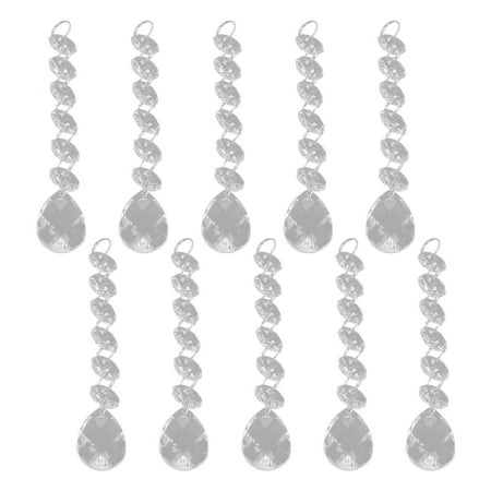 

2024 10 Pcs Acrylic Lamp Beads Replacement Chandelier Icicle Transparent Hanging Beads for Lamp Decoration