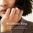 thumbnail image 3 of Suplight 925 Sterling Silver Wishbone Ring Dainty V Shaped Wedding Band Engagement Promise Ring for Women, 3 of 9