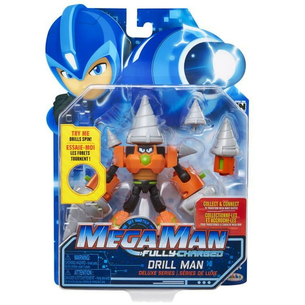 Mega Man Fully Charged Drill Man Deluxe Action Figure Walmart Com Walmart Com