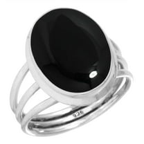 925 Silver Ring For Women - Men Natural Black Onyx Stone Silver Ring Size 12 July Birthstone Costume Silver Ring Size 12 Gift For Ladies On Mothers' Day 925 Silver Jewelry With Gemstone