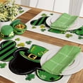 thumbnail image 5 of St. Patrick''s Day Cartoon Mouse Placemats Set of 4, Shamrock Clover Top Hat Stripes Dining Table Place Mats, Irish Holiday Kitchen Decor Home Decoration 12 x 18 Inch, 5 of 5