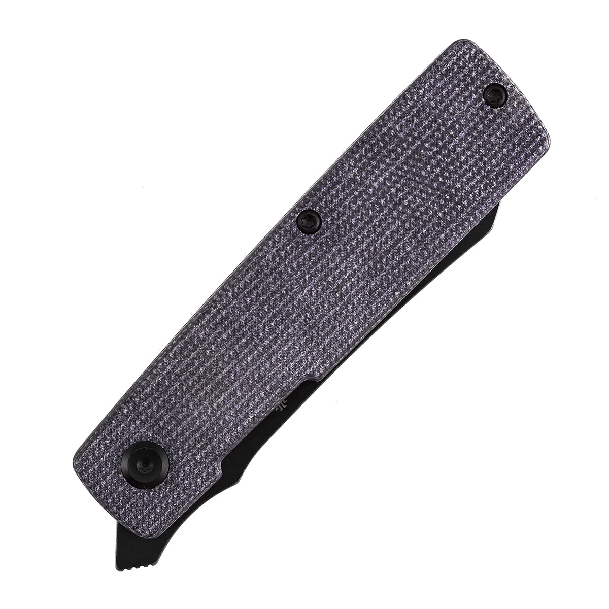 Tenable Higonokami Folding Pocket Knife,3.02'' Black Stonewashed D2 Blade,Purple Micarta Handle,B2135A1