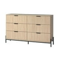 Walker Edison MidCentury 6Drawer Dresser with Reeded Drawer Fronts