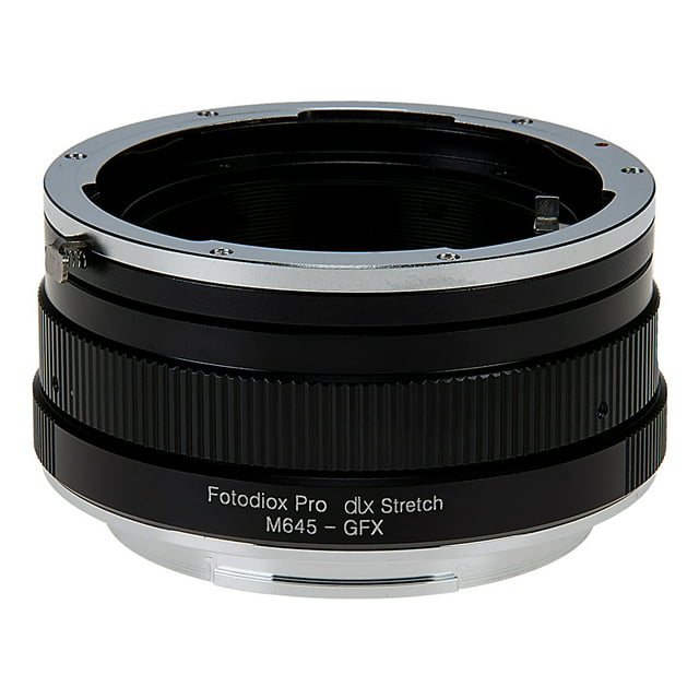 Fotodiox DLX Stretch Lens Mount Adapter - Mamiya 645 (M645) Mount Lens to Fujifilm Fuji G-Mount GFX Mirrorless Camera Body with Macro Focusing Helicoid and Magnetic Drop-In Filters