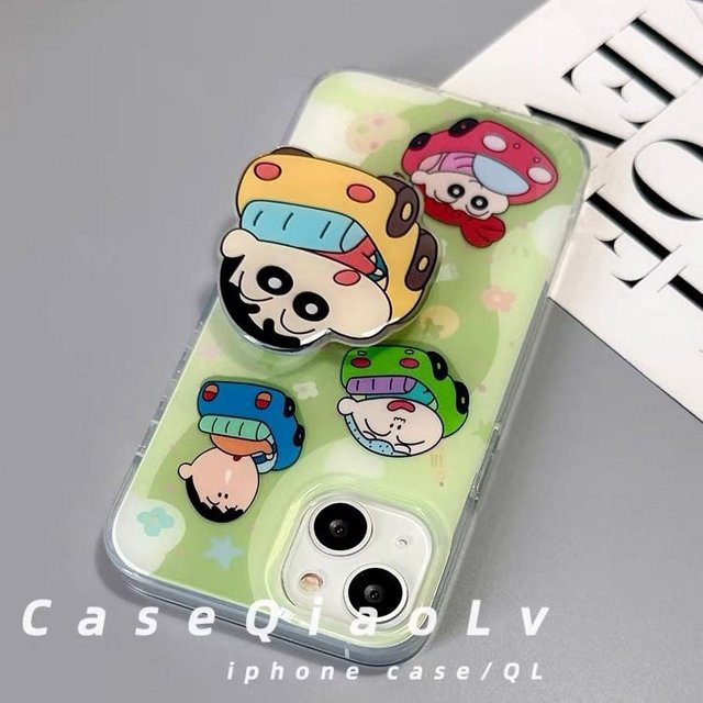 Funda de teléfono transparente Kawaii Crayon Shin-Chan para iPhone 15/14/13/12 Pro Max, carcasa suave, accesorios de regalo