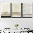 thumbnail image 2 of PixonSign Framed Canvas Print Wall Art Set Minimal Gray Tan Paint Stroke Landscape Abstract Shapes Digital Art Modern Art Decorative Boho Calm/Zen - 24"x36"x3 Black, 2 of 5