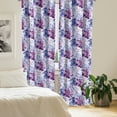 thumbnail image 2 of Ambesonne Ethnic Curtains, Flower Like Watercolor Plot, Pair of 28"x84", Dark Purple Cobalt Blue, 2 of 5