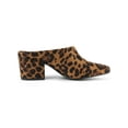 thumbnail image 3 of BLISSFUL STEP Women's Slides Block High Heels Slip on Pointed Toe Slide Mules Leopard 8, 3 of 8