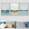 thumbnail image 3 of PixonSign Framed Wall Art Set Pastel Watercolor Blue Grunge Landscapes Abstract Nature Wilderness Modern Art Decorative Minimal Relax/Calm for Living Room, Bedroom, Office - 16"x24"x3 White, 3 of 5
