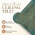 thumbnail image 4 of 223 - La Scala 2 ft. x 2 ft. PVC Glue-up or Lay in Ceiling Tile in Vintage Tin (200 Sq.ft / Pack) - 50 Pieces, 4 of 11