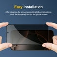 thumbnail image 7 of [2 Pack][Full Coverage] Cnarery Privacy Screen Protector for iPhone 16 Pro 6.3 inch, Anti Spy Tempered Glass with Installation Frame Anti-peeping Easy Installation, 7 of 7