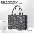 thumbnail image 3 of Large Capacity Tote Bag,Blue Highland Cow Flower Pattern Handbag Fashion Luxury Tote Bag,15.7"x13"x 5.1" Inches,Laptop Compatible, 3 of 6