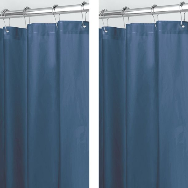 mDesign PEVA Shower Curtain Liner 72" x 72" Deluxe Water/Odor