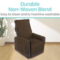 thumbnail image 3 of Vive Waterproof Recliner Cover for Small Chairs, Washable Furniture Incontience Pad, Gray, 3 of 9