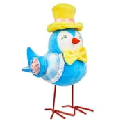 Easter Small Blue Fabric Bird Tabletop Decoration, 7 in, Way To Celebrate