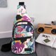 thumbnail image 1 of Bolso bandolera para mujer Bolso de pecho a la moda Bolso de cintura en el pecho Bolsillo (Jungle Block), 1 of 8