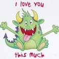 thumbnail image 2 of CafePress - Valentine Monster Infant Bodysuit - Baby Light Bodysuit, Size Newborn - 24 Months, 2 of 4