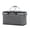 B002- Gray, variant on Portable Outdoor Cooler, Small Insulated Cooler Tote Bag, Waterproof Picnic Basket, Foldable Insulated Tote Bag with Zipper, 16X9X8 Inch Navy Blue Oxford Cloth Picnic Bag with