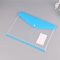 thumbnail image 2 of Bolsa para documentos tridimensional A4 con 11 agujeros, bolsa de almacenamiento transparente esmerilada para exámenes de estudiantes con broches y etiquetas, 2 of 4
