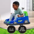 thumbnail image 4 of Kid Trax 6V Bumper Car Ride-On Toy, Blue, 360° Spin with LED Lights, Soft Bumpers, Safety Belt, 4 of 10