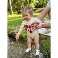 thumbnail image 5 of BemeyourBBs Newborn Baby Boy Girl Lobster Crayfish Outfits Bubble Romper Cute Infant Summer Clothes Embroidered Short Sleeve Bodysuit One Piece Jumpsuit Playsuit, 5 of 9