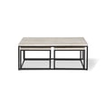 thumbnail image 6 of Posh Pollen Lucy Black 3-Piece Rectangle Wood Coffee and Nesting Tables, Living Room Furniture Set, 6 of 8