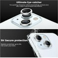 thumbnail image 6 of 2 Pack - iPhone 15 / iPhone 15 Plus Camera Lens Protector, 9H Tempered Glass Camera Protector, HD Transparent, Metal Single Ring for iPhone 15 6.1-inch/iPhone 15 Plus 6.7-inch 2023, 6 of 7